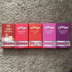 New and unopened bundle of 5 red and purple Red Aspen Nail Dashes